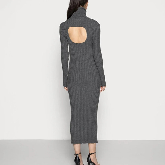 New BIRGITTE HERSKIND Iman Dress - Dark Grey  Size L - Picture 2 of 9